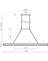 Lámpara Colgante de Techo LED 30W NIRO Aromas del Campo 116cm Largo 2  Acabados Disponibles Intensidad regulable
