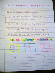 Math Love Algebra 1 Inb Pages Over Multi Step Equations And Inequalities Combining Like Terms Teaching Math High School Math Teacher