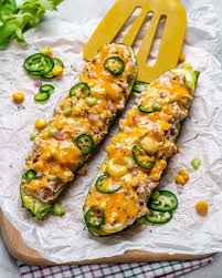 With just a handful of ingredients you have a delicious, healthy and effortless dinner for a busy weeknight. Low Carb Tuna Melt Zucchini Boats Recipe Healthy Fitness Meals