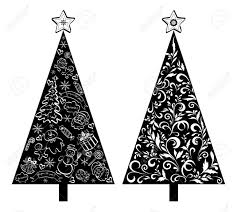 Christmas Holiday Trees Black Silhouette On White Background Royalty Free Cliparts Vectors And Stock Illustration Image 15995513