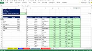 In simple random sampling each member of population is equally likely to be chosen as part of the sample. Excel 2013 Statistical Analysis 43 Simple Random Sampling In Excel Process Theory Youtube