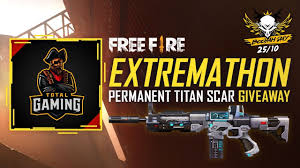 Here the user, along with other real gamers, will land on a desert island from the sky on parachutes and try to stay alive. Free Fire Live Free Titan Scar Giveaway Garena Free Fire