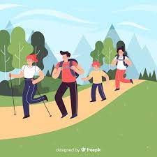 Download Hand Drawn Family Hiking For Free In 2021 How To Draw Hands Family Vector Family Hiking