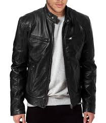 Black Biker Sword Leather Jacket Leathers Look