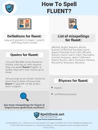How To Spell Fluent And How To Misspell It Too Spellcheck Net