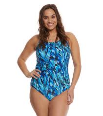 Waterpro Womens Plus Size Marina Fit Back Moderate One Piece Swimsuit