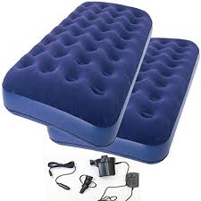 2 Piece Of Zaltana Twin Size Air Mattress With Two Way Electric Air Pump Including Both Car Charger Air Mattress Car Air Mattress Air Pump