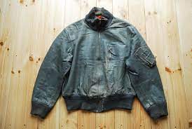 Vintage German Luftwaffe Nato Era Grey Leather Flight Jacket Etsy Leather Flight Jacket Flight Jacket Grey Leather
