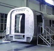 Typical car-body of high speed train made of aluminum alloy ...
