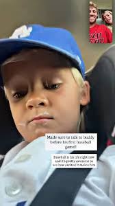 Child excited for first baseball game