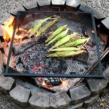 Find round cooking grates, square grates, folding grates and adjustable grates that can be permanently installed or taken on the go. Sunnydaze X Marks Square Fire Pit Cooking Grill Steel Grate 36 Inch Walmart Com Walmart Com