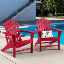 Having an outdoor chair to lounge by the patio and the front porch is all possible with adirondack chairs. Uhomepro 2 Piece Adirondack Chair Patio Chairs Lawn Chair Outdoor Chairs Painted Adirondack Chair Weather Resistant For Patio Deck Garden Backyard Lawn Furniture Porch And Lawn Seating Red Q18299 Walmart Com Walmart Com