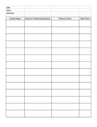 Assessment is an integral part of instruction, as it determines whether or not the goals of education are being met. Daily Teacher Assessment Sheet By Missbassett Teachers Pay Teachers