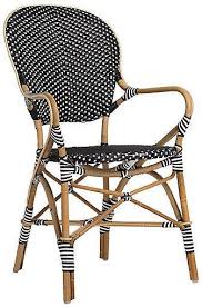 Black And White Bistro Chairs Outdoor Isabell Bistro Armchair Black White Sika Design Outdoor Patio Furniture Sets Patio Decor Outdoor Patio Furniture