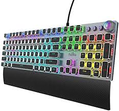 How to turn keyboard backlight on/ off on a lenovo. Amazon Com Fiodio Mechanical Gaming Keyboard Led Rainbow Gaming Backlit 104 Anti Ghosting Keys Quick Response Black Switches Multimedia Control For Pc And Desktop Computer With Removable Hand Rest Computers Accessories