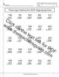 Check spelling or type a new query. 2nd Grade Math Worksheets 3 Digit Subtraction With Regrouping Novocom Top