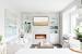 Living Room Stone Fireplace With Built Ins