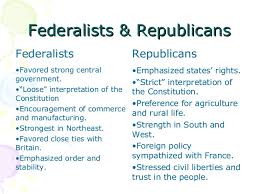 Federalists Vs Republicans
