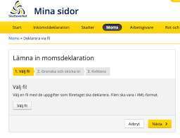 Datum för att deklarera och betala moms. Momsrapport Speedledger Hjalpcenter