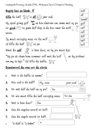 ejercicio de grade 3 term 2 week 7 fal afrikaans lf klank monday