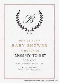 Monogram Baby Shower Invitation Templates Editable With Ms Word Baby Shower Invitation Templates Invitation Template Free Printable Baby Shower Invitations