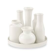 ceramic 6 piece table vase set with tray white ceramic vases ceramic tray ceramic vase