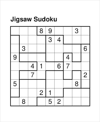 The word sudoku is an abbreviation of a phrase which means the digits must occur only once. Sudoku Jigsaw Puzzles Printable Printable Sudoku Puzzles