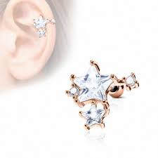tragus cartilage knorpel piercing ohr stecker kristall sterne piercing ohr tragus piercing