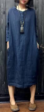 Blue Women Linen Shirt Casual Plus Size Long Sleeve Tops Linentop Linen Omychic Model Pakaian Model Pakaian Wanita Pakaian Wanita