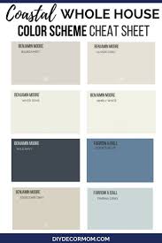 Looking For A Foolproof Whole House Color Scheme And Color Palette This Relaxing Coastal Decor Co House Color Schemes House Color Palettes Decor Color Schemes