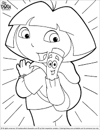 Dora The Explorer Backpack And Map Coloring Dora Coloring Dora The Explorer Cool Coloring Pages