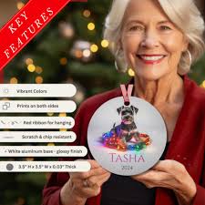 Adorno navideño de schnauzer miniatura, regalo de schnauzer miniatura,  adorno de perro personalizado, idea de regalo para amantes de los  schnauzer, adornos para amantes de los perros