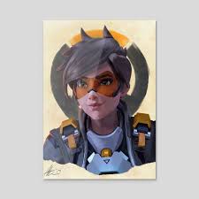 Learn tracer's stat's at overwatch guide. Overwatch 2 Study Tracer An Art Acrylic By Michael Cain Inprnt