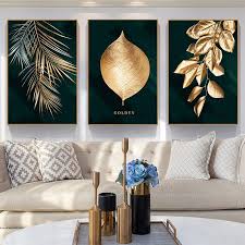 Check spelling or type a new query. Decoruhome Diy Frame Wall Deco Canvas Painting Art Abstract Living Room Golden Plant Leaves Picture Wall Poster Shopee Malaysia