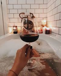 Portable wine glass holders are the perfect relaxation accessory.open a bottle and enjoy a drink in the bubble bath, shower or hot tub without having to worry about breaking your favorite wine glass. Candle Lit Bath Candle Lit Dinner Because You Can T Do Your 7skinmethod At The Dinner Table Wo Candle Light Dinner Relaxing Bath Candlelight