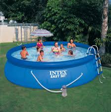 Intex 16 X 42 Easy Set Pool W Filter Pump Ladder Easy Set Pools Swimming Pool Kits Above Ground Swimming Pools
