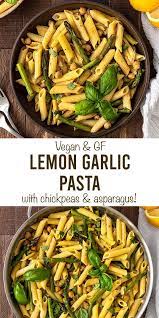 Vegan Lemon Garlic Pasta With Chickpeas Asparagus Short Girl Tall Order Vegetarian Pasta Recipes Lemon Pasta Recipes Vegan Pasta Recipes