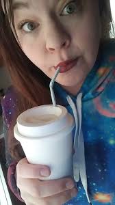 Coffee with a straw for daily caffeine