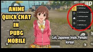 Change Quick Chat Voice To Anime Japanese Korean In Pubg Mobile Youtube