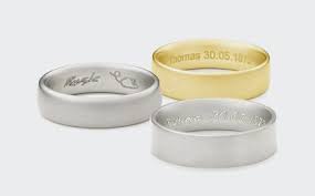 Now that the female ring finger is taken care of, it is time to choose a men's wedding band for the groom to wear after the vow exchange. Wedding Ring Engraving Ideas Wedding Rings Stonechat Jewellers