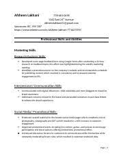 expe 4800 : career goals and resume