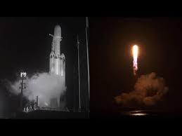 Spacex and nasa successfully launch four astronauts to space for first operational dragon crew mission. First Falcon Heavy Night Launch Youtube