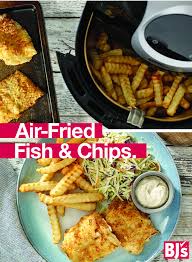 Air Fried Fish And Chips Cooked In A Power 5 3 Qt Air Fryer Xl With Copper Basket Makes Your Sum Air Fried Fish Beer Battered Fish Recipes Air Frier Recipes