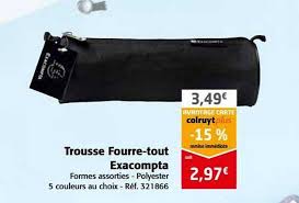 Exacompta est partie intégrante du groupe exacompta clairefontaine, à. Offre Trousse Fourre Tout Exacompta 15 Remise Immediate Chez Colruyt