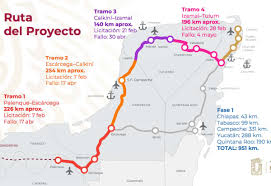 Recorrerá una distancia de 1,500 km aproximadamente y pasará por los estados de chiapas, tabasco, campeche, yucatán y quintana roo. Compiten 85 Empresas Por Cinco Tramos De Tren Maya Excelsior