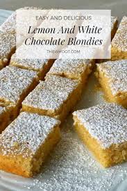 Lemon White Chocolate Blondies Recipe Easy The Whoot In 2020 White Chocolate Blondies Recipe Chocolate Blondies Recipe Chocolate Blondies