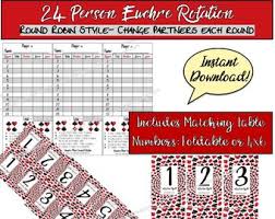 Unexpected Euchre Rotation Chart Euchre Rotation Chart For