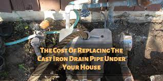 Roof flashing repair cost around a single skylight or chimney is $250 to $500; The Cost Of Replacing The Cast Iron Drain Pipe Under Your House