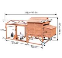 KiLoom Grand poulailler en Bois de 97 po pour poulailler d ...