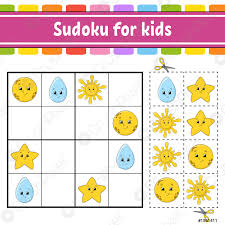 No maths is needed to complete the puzzles, and no. Sudoku Fur Kinder Bildung Entwicklung Arbeitsblatt Aktivitat Seite Stock Vektorgrafi Crushpixel